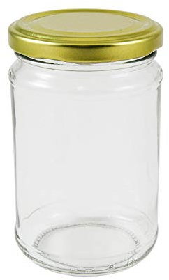 Wares of Knutsford Limited 24 x 12 oz jam jars (296 ml) including Gold Lids, ideal for jams and preserves
