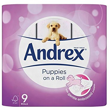 Andrex Puppies On A Roll - 9Roll - Pack of 5