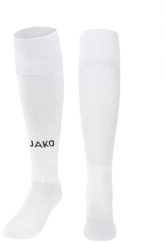 JAKO Herren støttestrømpe Glasgow 2.0 Stutzenstrumpf, Weiß, 43-46 EU
