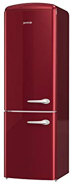 Gorenje ONRK 193 R-L Kühl-Gefrier-Kombination / A+++ / Höhe 194 cm / Kühlen: 222 L / Gefrieren: 80 L / Burgundy / NoFrost / ZeroZone-Schubfach (0 Grad) / Oldtimer / Retro Collection