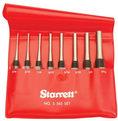 Starrett S565PC Drive Pin Punch Set (8 Pieces)