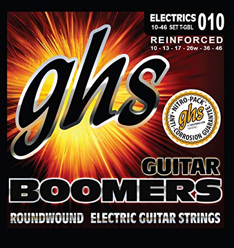 GHS Förstärkt gitarr boomers – T-GBL – elektrisk gitarr strängset, ljus, .010-.046, för Vibrato Systems