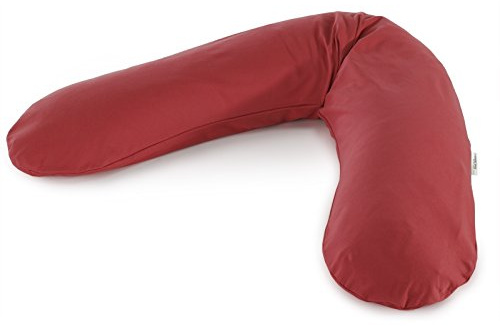 Ersatzbezug für Das Original THERALINE Schwangerschafts- & Stillkissen|100% Baumwolle| Rot