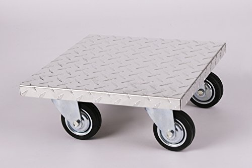 Möbelroller/Pflanzenroller (Profi) 30x30 cm, ALU, 200kg, große Rollen, Marke: Szagato, Made in Germany (Design-Pflanzenroller Transportroller Rollbrett)
