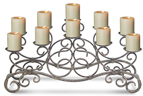 Pilgrim Home and Hearth 17501 Candelabra, Distressed Bronze
