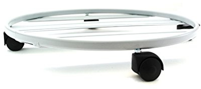 Pollice Verde TEK031 Chariot de soucoupe rond avec roues 50 cm (aluminium)