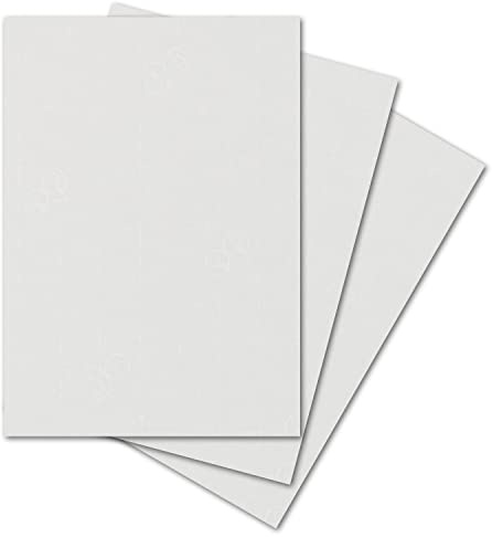 ARTOZ 50x Bastelpapier - Weiß - DIN A4 297 x 210 mm - 220 Gramm pro m² - Edle Egoutteur-Rippung - Hochwertiges Designpapier Urkundenpapier Bastelkarton