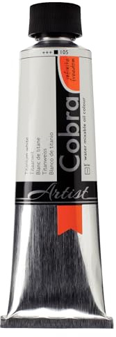 COBRA Talens wassermischbare Ölfarben, 150 ml, 105 Titanweiss