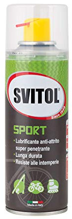 Svitol Lubrificante Spray Sport 200 ml per meccanismi attrezzature sportive, erogatore con cannuccia, anti-attrito, resistente fenomeni atmosferici, sgrassante, anti-ossidante