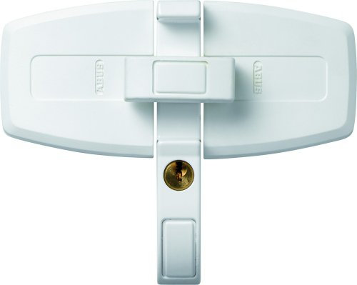 ABUS Fenster-Zusatzsicherung DFS95 AL0125 - Sicherung für Doppelflügelfenster, gleichschließend - ABUS-Sicherheitslevel 10 - 31719 - Weiß