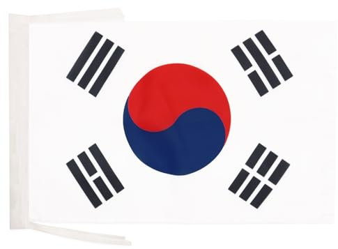 AZ FLAG - Drapeau Corée du Sud - 45x30 cm - Pavillon Coréen 100% Polyester Avec Deux Cordelettes - 20g