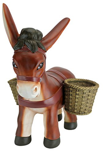 Design Toscano NG32766 Pancho de Burro jardinière Sculpture Multicolore 48,5 x 49,5 x 57 cm