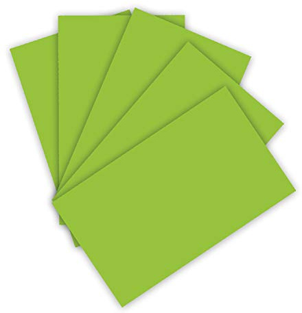 folia 6350 - Tonpapier 130 g/m², Tonzeichenpapier in maigrün, DIN A3, 50 Bogen, als Grundlage für zahlreiche Bastelarbeiten
