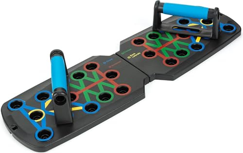 Gymtek Faltbare Liegestütze Brett - Push Up Board mit Liegestützgriffe für Ganzkörper-Training & Effektive Liegestützen - Multifunktional Liegestützbrett - Fitnessgeräte für Zuhause