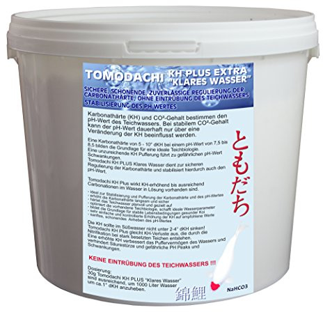 KH Plus Koiteich Carbonathärte Plus Garten-Teich PH-stabil erhöht die Carbonathärte PH-Puffer ohne Wassertrübung gesundes Teichwasser – gesunde Koi 5kg Eimer