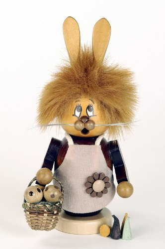 German Incense Smoker Gnome Bunny (Female) - 16,5 cm / 6 inches - Christian Ulbricht