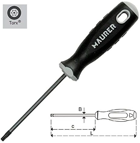 Maurer 2324930 Tournevis Torx 10 X 80 mm Maurer
