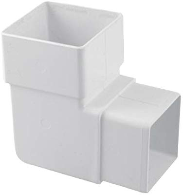 Freeflow White Square Downpipe 92.5 Degree Offset Bend, Rain Water Systems