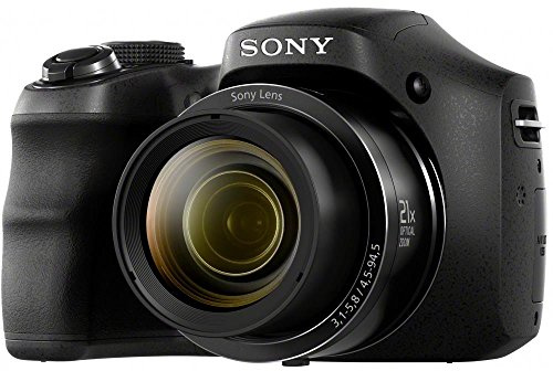 Sony DSC-H100 Digitale Kompaktkamera (16,1 Megapixel, 21-fach opt. Zoom, 7,6 cm (3 Zoll) Display, Full HD, 25mm Weitwinkel-Objektiv) schwarz
