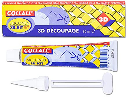 CollAll - Silikonkleber mit Zubehör, Transparent, 80 ml