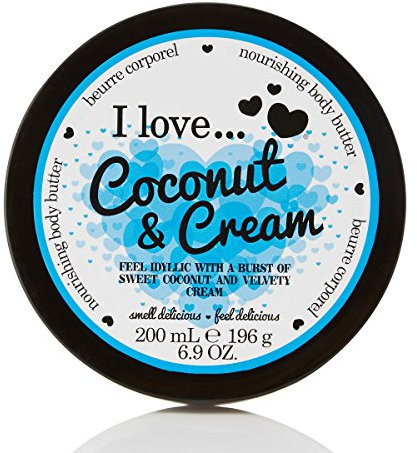 I Love Coconut & Cream Body Butter 87% Naturally Derived Ingredients – With Shea Butter & Coconut Oil – Nourishing, Moisturising Skincare for Soft, Hydrated Skin – Vegan-Friendly 200ml