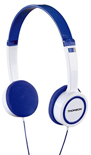 Thomson Kinderkopfhörer On Ear (Lautstärkebegrenzung 85 dB, ultraleicht, spezielle Passform für Kinderköpfe) blau