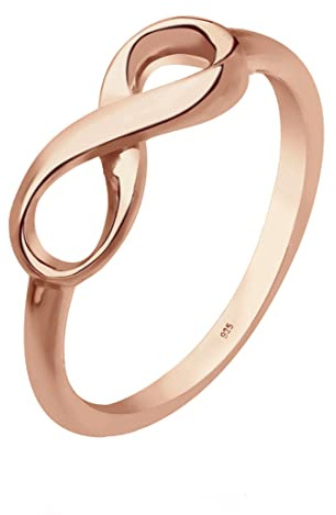 Elli 0603313015 Women's Infinity Ring in Rose Gold 925 Sterling Silver