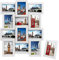 SONGMICS Cornice 10x15 cm Multifoto da Parete Posti di Foto e Un Portafoto Singolo da Tavolo Bianco con Venatura del Legno RPF112W, Confezione da 12, unità