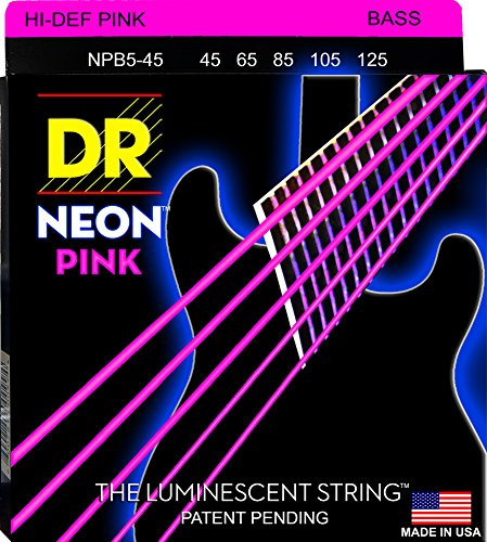 DR Strings NPB5-45 Saiten für Bassgitarren (HI-DEF Neon)