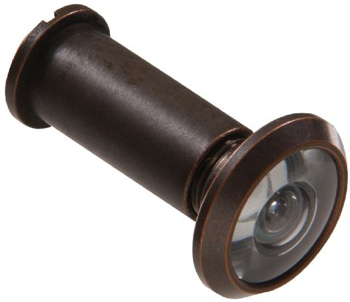 Hillman 852723 200 Degree Door Viewer - Solid Brass - Antique Bronze Finish 1-Pack