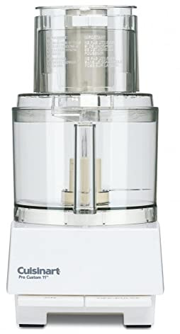 Cuisinart Cup Pro Custom 11 Food Processor With 625 Watt Motor And Extra Large Feed Tube allows For Whole Fruit And Vegetables, Additional Accessories Included For Even More Versatility, White