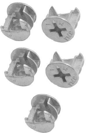 Sourcingmap 5 Pcs Furniture Connecter Cam Lock Fittings 14.6mm x 11.7mm for Cabinet Drawer Dresser and Wardrobe Furniture Panel Connecting