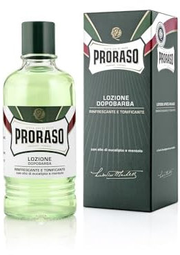Proraso Professional After Shave Lotion Refreshing, Aftershave für Männer mit Eukalyptusöl & Menthol, hilft, den Hautkomfort wiederherzustellen, Made in Italy, 400 ml (1er Pack)