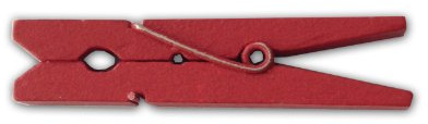 LWR CRAFTS Kleine Wäscheklammern aus Holz 1-7/8″ 4,8 cm 50 Stück pro Packung (Rot)