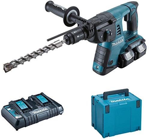 Makita DHR264PT2J Akku-Bohrhammer für SDS Plus 1x18V 5Ah Li-ion + Schnellwechselfutter 13mm + koffer Makpac