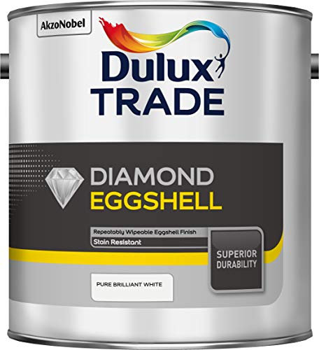Dulux Trade Diamond Quick Dry Eggshell Pure Brilliant White 2.5L, Dulux - (5082319) by Dulux Trade