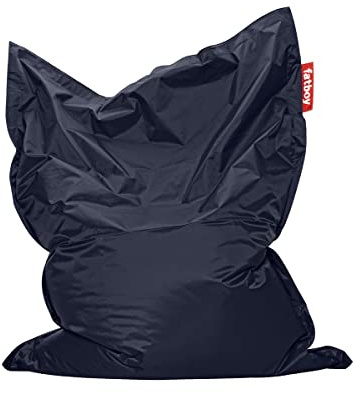 Fatboy Original Sitzsack XXL - Sitzsack Erwachsene - Robuster und Langlebiger Relaxsessel für Drinnen - Bequemer und Nachfüllbarer Lesesessel und Gaming Stuhl aus Nylon - 180 x 140cm - Blau