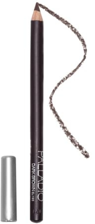 Palladio Wooden Eyeliner Pencil, Thin Pencil Shape, Easy Application, Firm yet Smooth Formula, Perfectly Outlined Eyes, Contour and Line, Long Lasting, Rich Pigment, Dark Brown