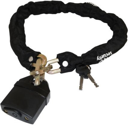 Marko Heavy Duty Motorcycle Bike Lock Motorbike Chain & Padlock Hardened Steel 8mm x 900mm