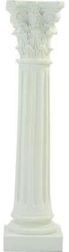 Unbekannt Krippenzubehör Säule weiß 2er Set Höhe 29,5cm