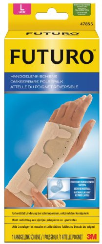 FUTURO Handgelenk-Schiene, Größe L (19 - 22,9 cm) – Unterstützung von Steifen, Schwachen oder Verletzten Handgelenken - Passt für Linke oder Rechte Hand, Atmungsaktiv