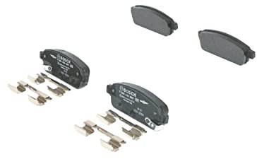 Bosch BP1661 - Pastiglie Freni Auto, Asse Posteriore - Qualità Bosch - Riduzione del Rumore e della Polvere - Certificazione ECE-R90 - Senza Rame - 1 Confezione da 4 Pastiglie - Con Accessori