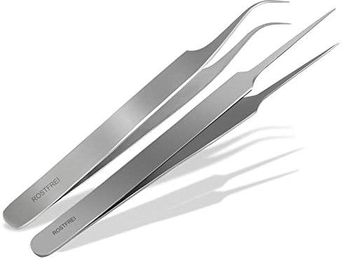 Feines Zeckenzangen Set Splitterpinzette Spitz Pinzette Edelstahl Zeckenentferner