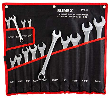 Sunex 9714 SAE juego de llaves combinadas, 14 piezas