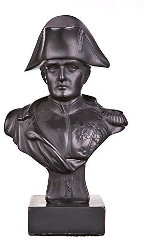 danila-souvenirs French Emperor Napoleon Bonaparte Stone Bust Statue Sculpture 13,5 cm black