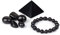 Heka Naturals Pyramide de Shungite Polie (5 cm), Bracelet Extensible & Pierres Roulées | Décoration d'intérieur, Purification de l'eau Désintoxication - Chakra Cristaux Bijoux Spirituels