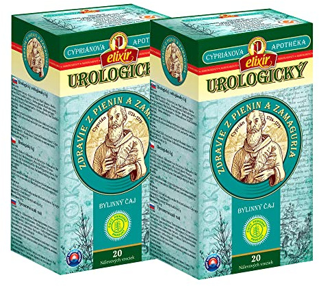 Cyprian Urological Tea | Urinary Tract Problems - Kidneys & Bladder. Pure Natural Herbal Tea Grown in Europe (2 Packs, 40 Tea Bags, 80g)