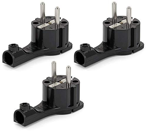 3er Pack, Schutzkontakt-Winkelstecker, Extra-Flach