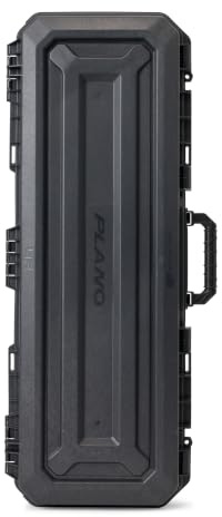 Plano Allwetterkoffer 106,7 cm, AW2 mit Rustrictor, grau, Premium-Pistolenkoffer mit perforiertem Schaumstoff, für individuellen Schutz, Schwarz