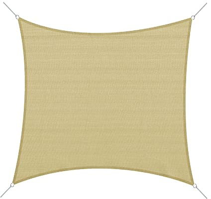 Outsunny Tenda Parasole Quadrata UV 95% per Esterni 360x360 cm | in HDPE Traspirante